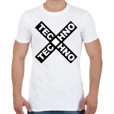 PRINTFASHION TECHNO X - Férfi póló - Fehér férfi póló