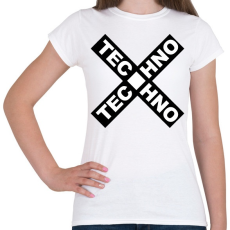 PRINTFASHION TECHNO X - Női póló - Fehér