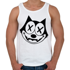 PRINTFASHION TechnoCat - Férfi atléta - Fehér