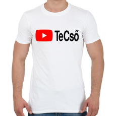 PRINTFASHION TeCső - Férfi póló - Fehér