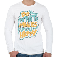 PRINTFASHION Tedd ami boldoggá tesz - Férfi hosszú ujjú póló - Fehér