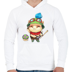 PRINTFASHION Teemo - Férfi kapucnis pulóver - Fehér
