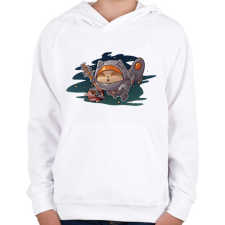 PRINTFASHION Teemo in space - Gyerek kapucnis pulóver - Fehér gyerek pulóver, kardigán