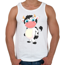 PRINTFASHION Tehén  - Férfi atléta - Fehér atléta, trikó