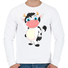 PRINTFASHION Tehén - Férfi pulóver - Fehér férfi pulóver, kardigán