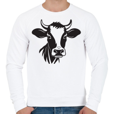 PRINTFASHION Tehén - Férfi pulóver - Fehér férfi pulóver, kardigán