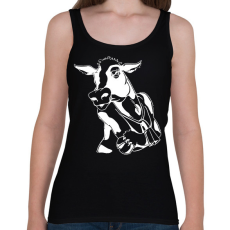 PRINTFASHION tehén - Női atléta - Fekete