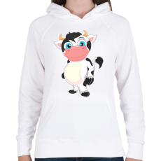 PRINTFASHION Tehén  - Női kapucnis pulóver - Fehér