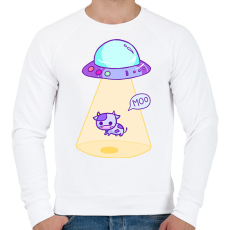 PRINTFASHION Tehén rablás - Férfi pulóver - Fehér