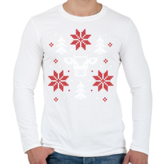 PRINTFASHION Tehenes csúnya pulcsi - Férfi hosszú ujjú póló - Fehér