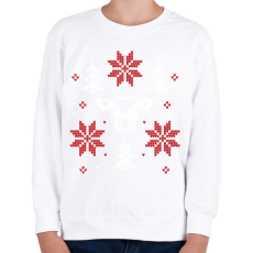 PRINTFASHION Tehenes csúnya pulcsi - Gyerek pulóver - Fehér