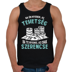 PRINTFASHION Tehetség, szerencse - Férfi atléta - Fekete