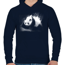 PRINTFASHION Tejpanda - Férfi kapucnis pulóver - Sötétkék férfi pulóver, kardigán