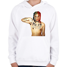 PRINTFASHION Tekashi - Gyerek kapucnis pulóver - Fehér gyerek pulóver, kardigán