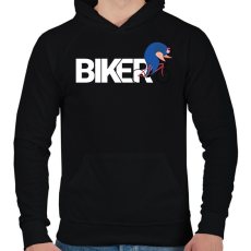 PRINTFASHION Tekerek ahogy bírok - Férfi kapucnis pulóver - Fekete