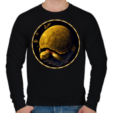 PRINTFASHION teknős - Férfi pulóver - Fekete férfi pulóver, kardigán