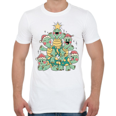 PRINTFASHION Teknős karácsonyfa - Férfi póló - Fehér