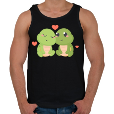 PRINTFASHION Teknős Love - Férfi atléta - Fekete