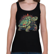 PRINTFASHION Teknős - Női atléta - Fekete