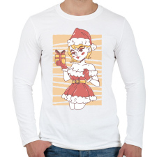 PRINTFASHION Télanyó - Férfi hosszú ujjú póló - Fehér férfi póló