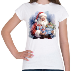 PRINTFASHION Télapó ajándékkal - Női póló - Fehér