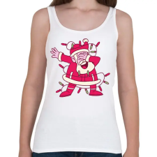 PRINTFASHION Télapó dab - Női atléta - Fehér női trikó