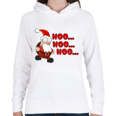 PRINTFASHION Télapó - hoo... - Női kapucnis pulóver - Fehér