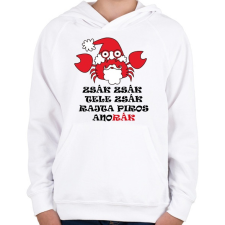 PRINTFASHION Télapó itt van - rák - Gyerek kapucnis pulóver - Fehér gyerek pulóver, kardigán