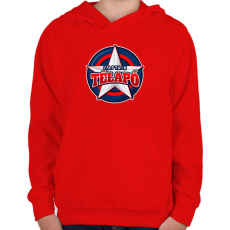 PRINTFASHION TÉLAPÓ KAPITÁNY - Gyerek kapucnis pulóver - Piros