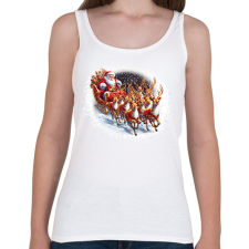 PRINTFASHION Télapó - Női atléta - Fehér női trikó