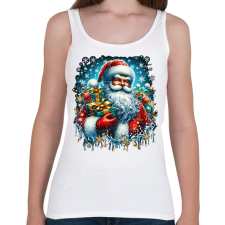 PRINTFASHION Télapó - Női atléta - Fehér női trikó