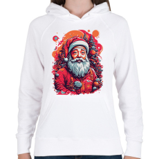 PRINTFASHION Télapó - Női kapucnis pulóver - Fehér