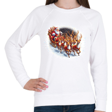 PRINTFASHION Télapó - Női pulóver - Fehér női pulóver, kardigán