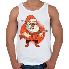 PRINTFASHION Télapó puskával - Férfi atléta - Fehér atléta, trikó