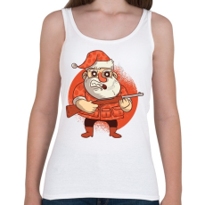 PRINTFASHION Télapó puskával - Női atléta - Fehér