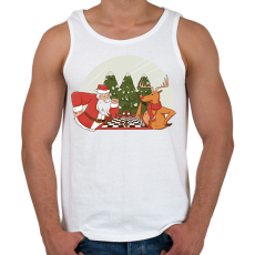 PRINTFASHION Télapó sakkozik - Férfi atléta - Fehér