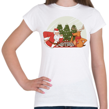 PRINTFASHION Télapó sakkozik - Női póló - Fehér női póló