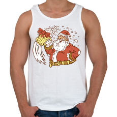 PRINTFASHION Télapó sörrel - Férfi atléta - Fehér