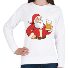 PRINTFASHION Télapó sörrel - Női pulóver - Fehér