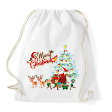 PRINTFASHION Télapó - Sportzsák, Tornazsák - Fehér tornazsák