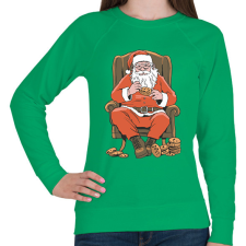 PRINTFASHION Télapó sütizik - Női pulóver - Zöld női pulóver, kardigán