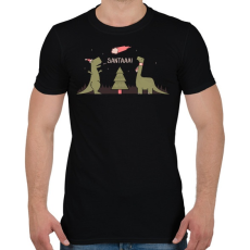 PRINTFASHION Télapóóó - Férfi póló - Fekete