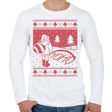 PRINTFASHION Télapós csúnya pulcsi - Férfi hosszú ujjú póló - Fehér