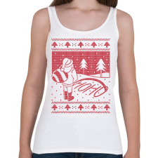 PRINTFASHION Télapós csúnya pulcsi - Női atléta - Fehér női trikó