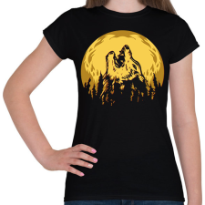 PRINTFASHION telehold farkas sötét alaphoz - Női póló - Fekete női póló