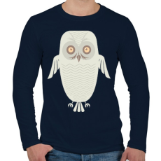 PRINTFASHION Téli bagoly - Férfi hosszú ujjú póló - Sötétkék