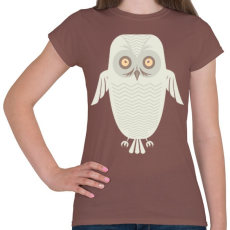 PRINTFASHION Téli bagoly - Női póló - Mogyoróbarna