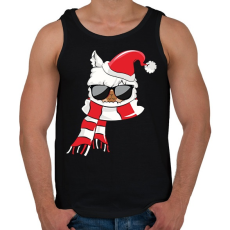 PRINTFASHION Téli cica - Férfi atléta - Fekete