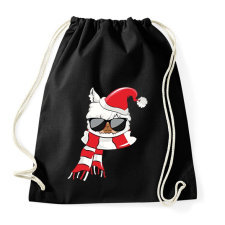 PRINTFASHION Téli cica - Sportzsák, Tornazsák - Fekete tornazsák