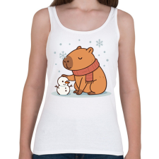 PRINTFASHION Téli kapibara - Női atléta - Fehér női trikó